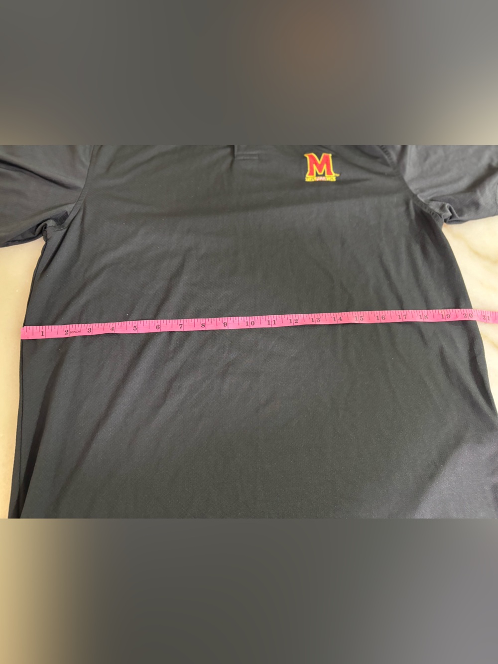 Under Armour Black Polo with Red Embroidered 'M' Logo - Picture 2 of 4